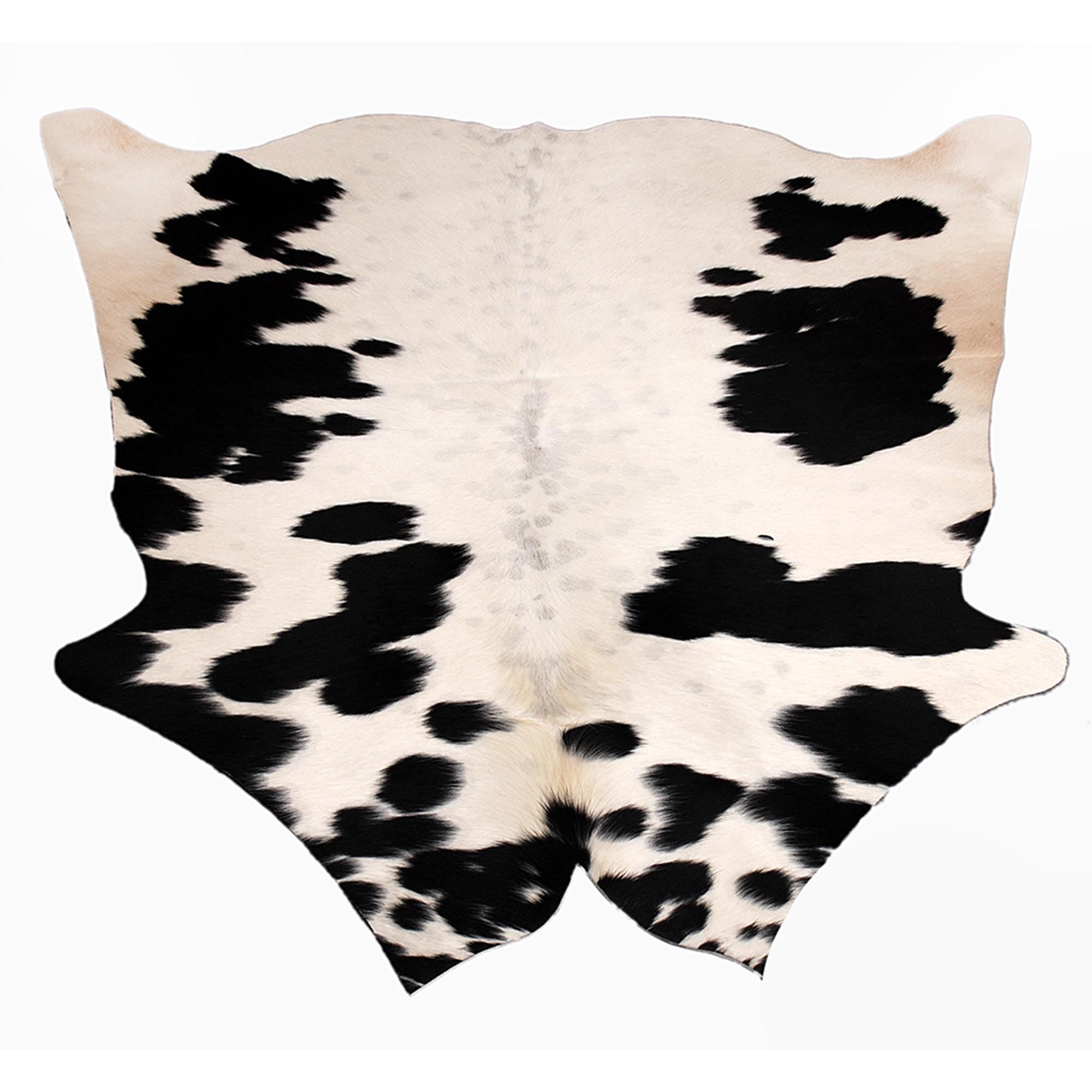 Luxury Black & White Cowhide Rug - Natural Hair, Large Size, Hypoallergenic, Non-Slip Back - Perfect for Elegant Home Décor - Celestial Leather Limited