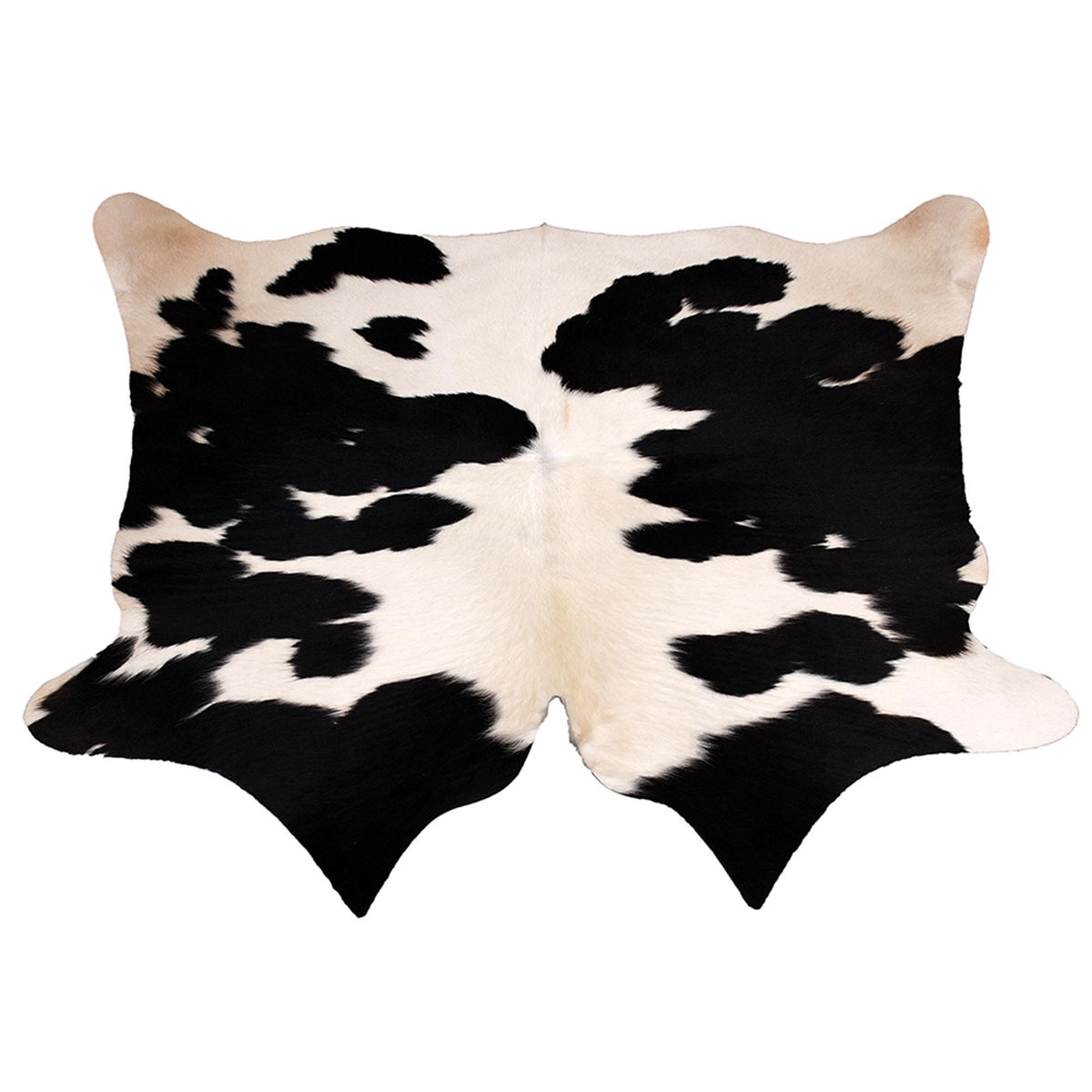 Luxury Brown and White Cowhide Rug for Elegant Home Decor - Large, Hypoallergenic, Non-Slip, Unique Natural Hide Rug - Celestial Leather Limited