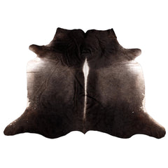 Luxurious Dark Brown & White Cowhide Rug - Large Animal Print, Hypoallergenic, Non Slip, Non Shedding - Handselected - High Quality