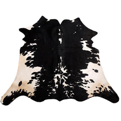 Black & White Large Cowhide Rug - Hypoallergenic, Non Slip Suede Back, Hand Selected Premium Hide, Luxurious - Practical Rug for Bedroom or