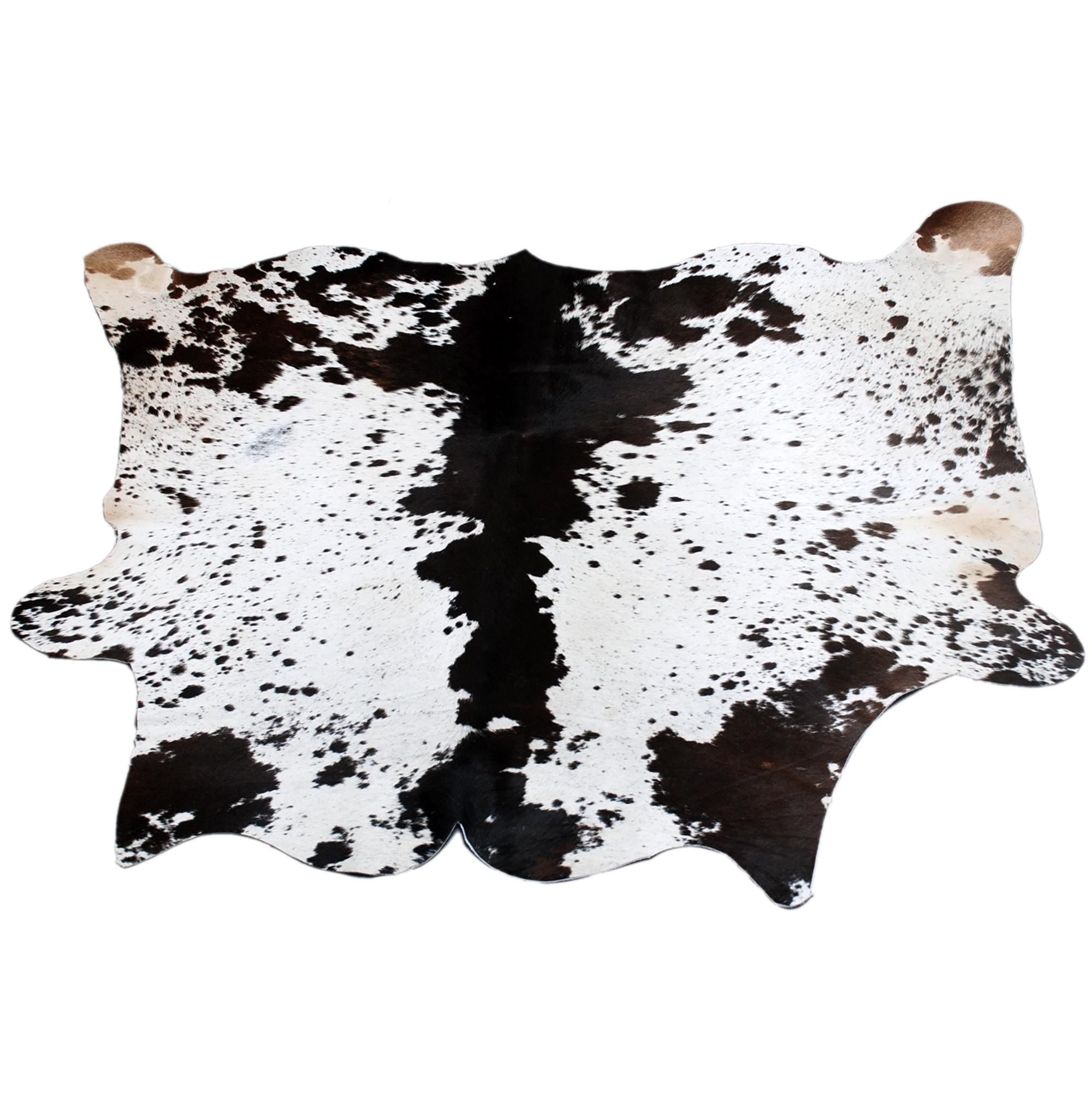 Luxurious Black & White Cowhide Rug for Bedroom or Living Room - Hypoallergenic, Non-Slip, Non-Shedding - Handselected Premium Hide - Celestial Leather Limited