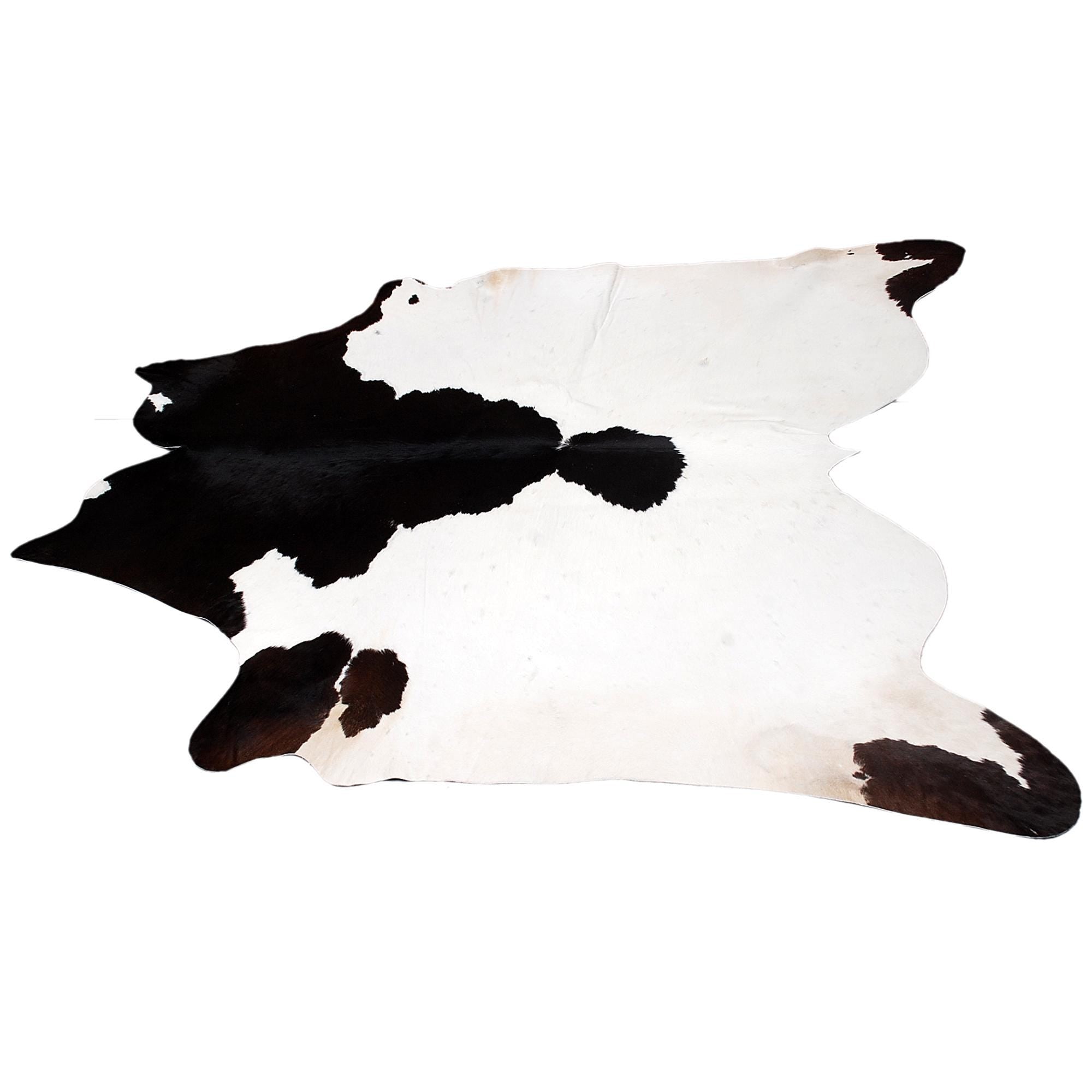 Luxury Black & White Cowhide Rug for Bedroom or Living Room - Hypoallergenic, Non-Slip Suede Back, Premium Quality - Natural Hair - Free UK - Celestial Leather Limited