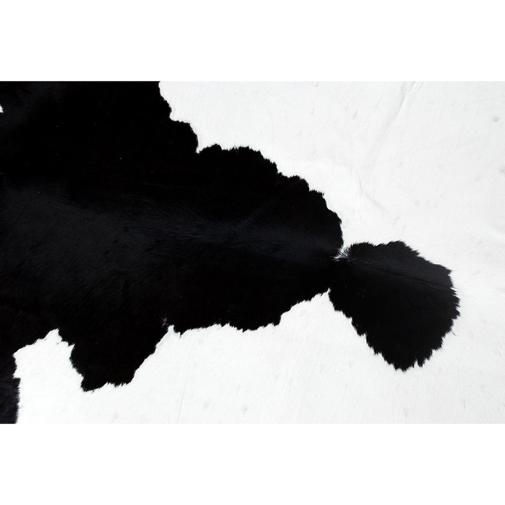 Luxury Black & White Cowhide Rug for Bedroom or Living Room - Hypoallergenic, Non-Slip Suede Back, Premium Quality - Natural Hair - Free UK - Celestial Leather Limited