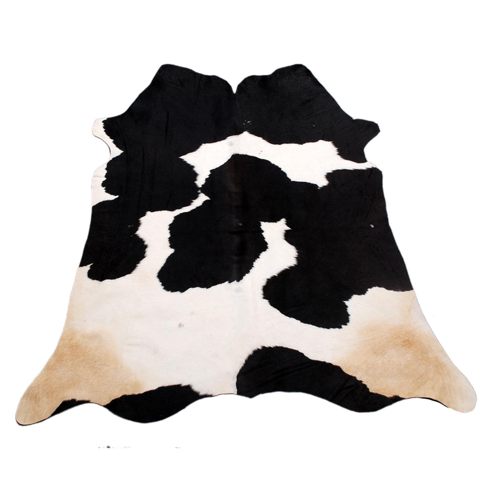 Stunning Black & White Cowhide Rug - Hypoallergenic, Non-Slip Backing, Hand-Selected Premium Hide - Perfect for Lounge Décor - Celestial Leather Limited