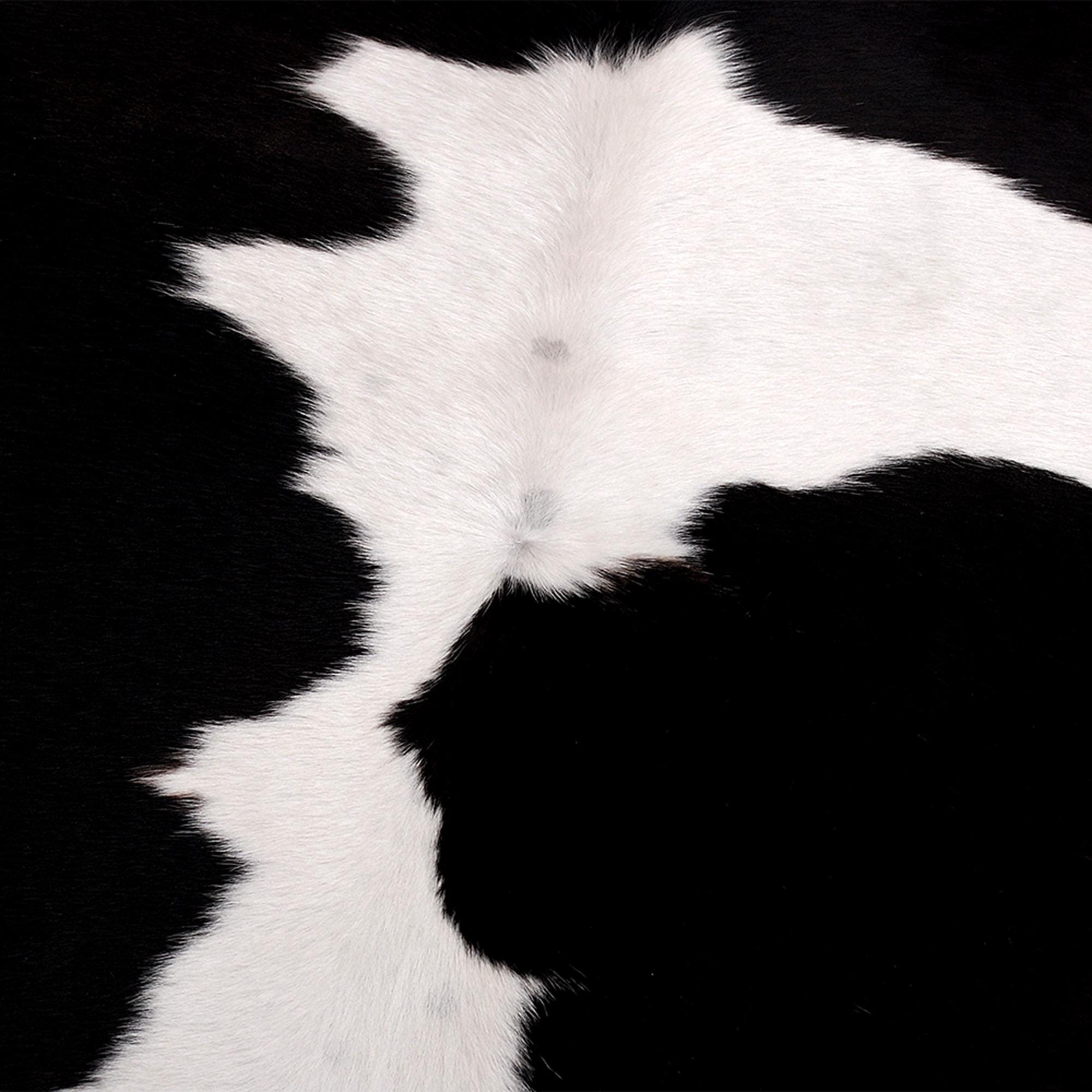 Luxurious Black & White Cowhide Rug with Non-Slip Backing - Hypoallergenic, Non-Shedding - Perfect for Bedroom - Living Room Decor - Free - Celestial Leather Limited