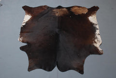 Luxurious Large Brown and White Cowhide Rug - Hypoallergenic, Non-Slip, Non-Shedding - Free Shipping Across UK - Soft, Natural Hair Rug - Celestial Leather Limited