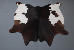 Stunning Large Dark Brown & White Cowhide Rug | Hypoallergenic - Non-Slip | Handselected Premium Hide | Luxurious - Durable Décor Rug - Celestial Leather Limited