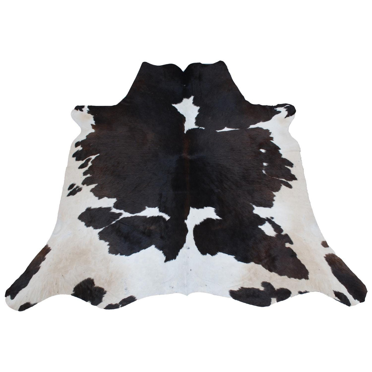 Luxurious Brown & White Cowhide Rug - Hypoallergenic, Non-Slip, Non-Shedding - Large Area Rug with Soft Natural Hair - Free Shipping!