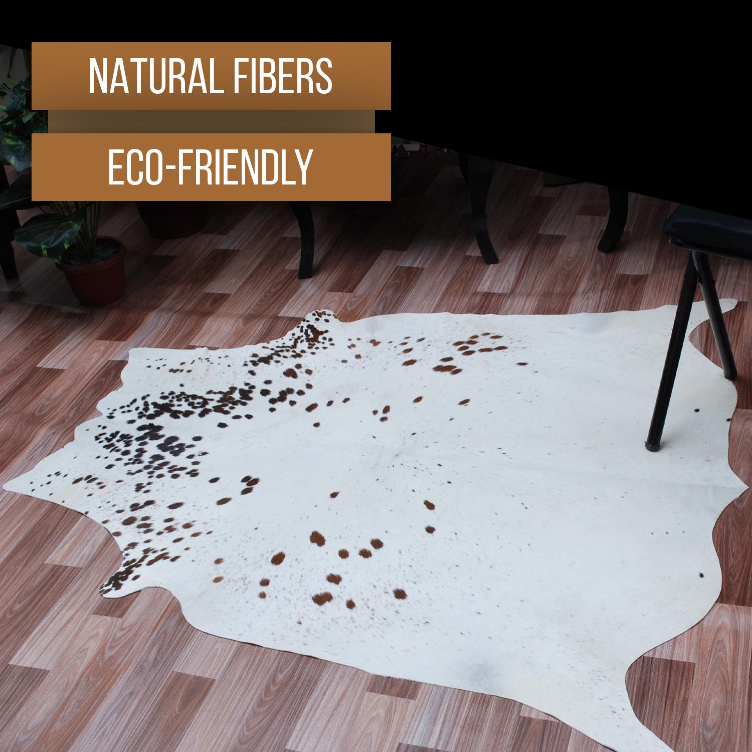 Luxurious Large Brown & White Cowhide Rug|Hypoallergenic Non-Slip Suede Back|Non-Shedding|100% Natural Hair|Perfect for Upholstery|Free UK - Celestial Leather Limited