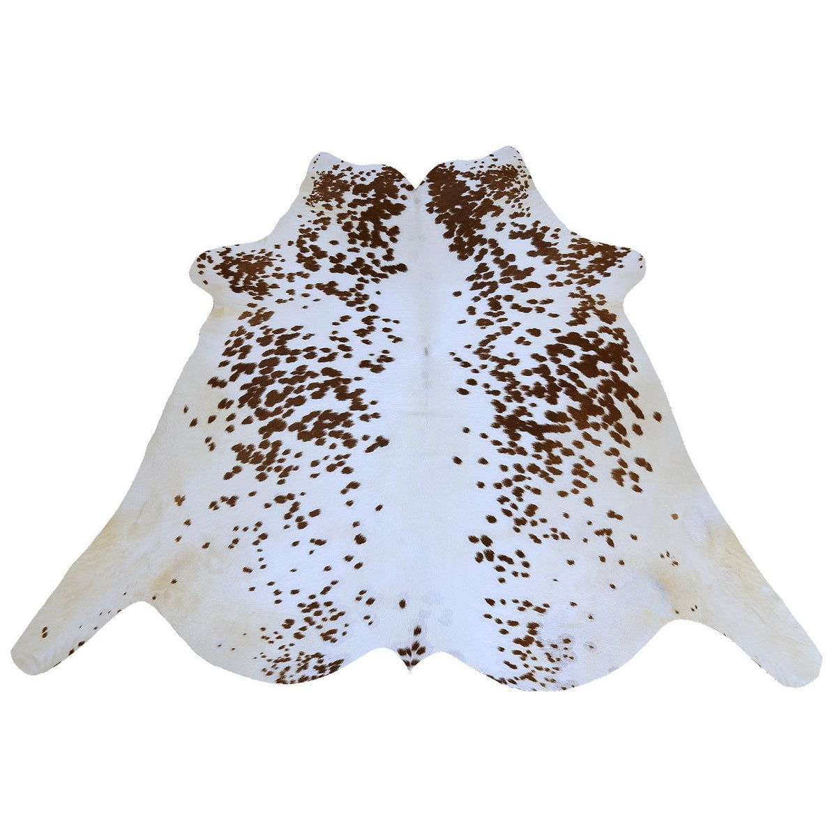 Luxury Large Brown & White Cowhide Rug with Soft Hair | Hypoallergenic - Non-Slip Back | Stunning Animal Pattern Rug for Home Décor - Celestial Leather Limited