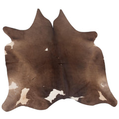 Luxurious Brown & White Cowhide Rug | Hypoallergenic - Non-Slip | Top Quality Natural Cow Skin for Home Decor - Upholstery - Free Shipping