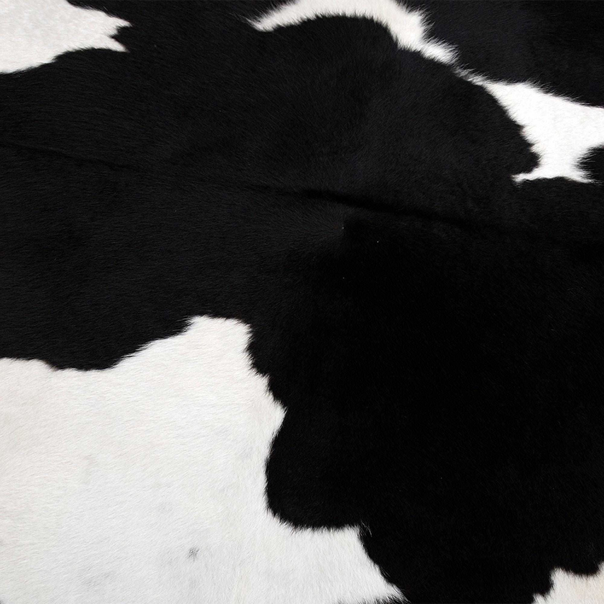 Luxury Black & White Large Cowhide Rug - Hypoallergenic, Non-Slip, Non-Shedding - Premium Natural Cow Skin for Elegant Home Decor by Top - Celestial Leather Limited