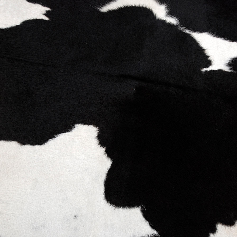 Luxury Black & White Large Cowhide Rug - Hypoallergenic, Non-Slip, Non-Shedding - Premium Natural Cow Skin for Elegant Home Decor by Top - Celestial Leather Limited
