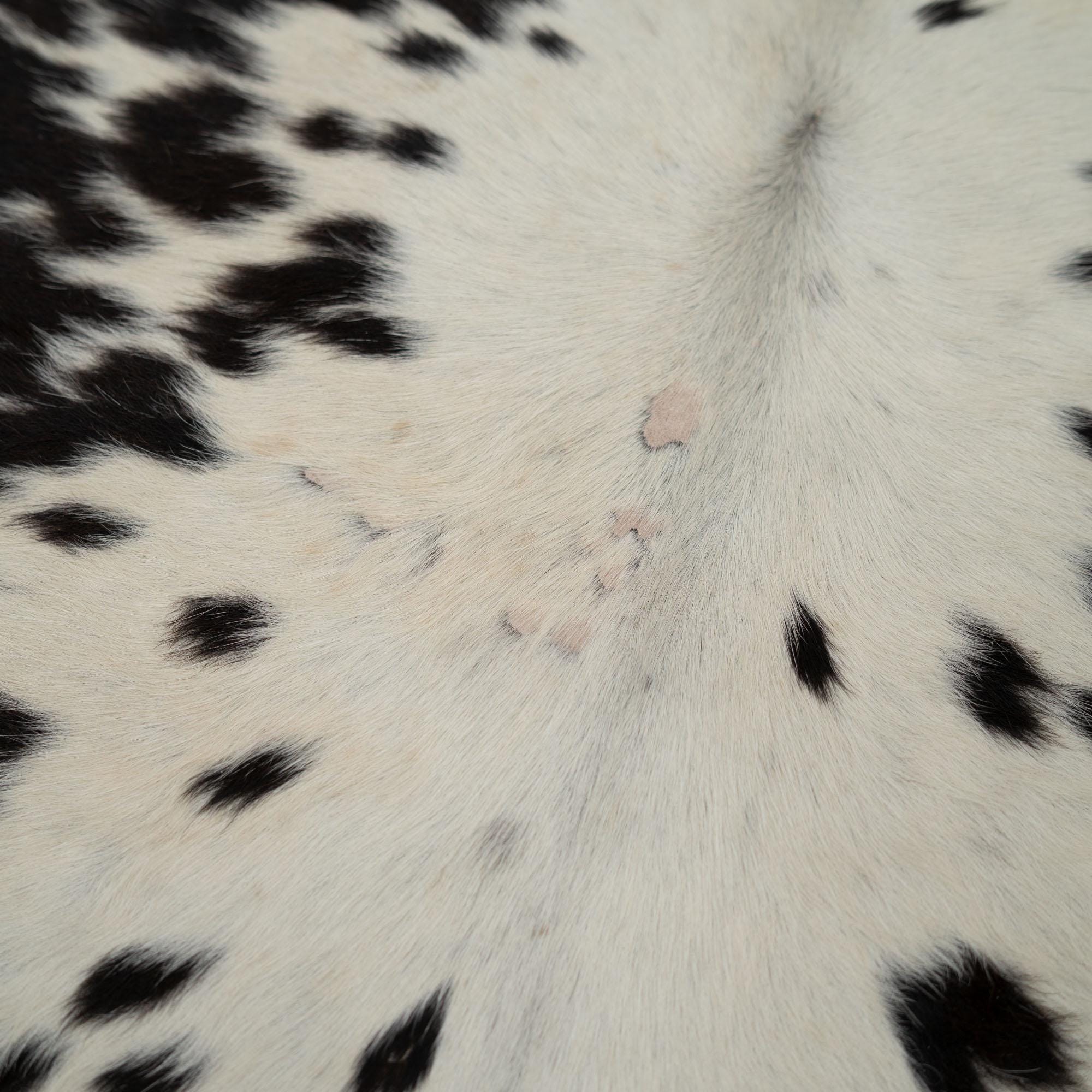 Luxurious Large Animal Print Cowhide Rug - Hypoallergenic & Non-Slip with Unique Markings - Perfect Centerpiece for Bedroom or Living Room