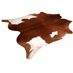 Luxury Red and White Cowhide Rug - Hypoallergenic, Non-Slip, Non-Shedding - Large Size for Elegant Home Décor - Celestial Leather Limited