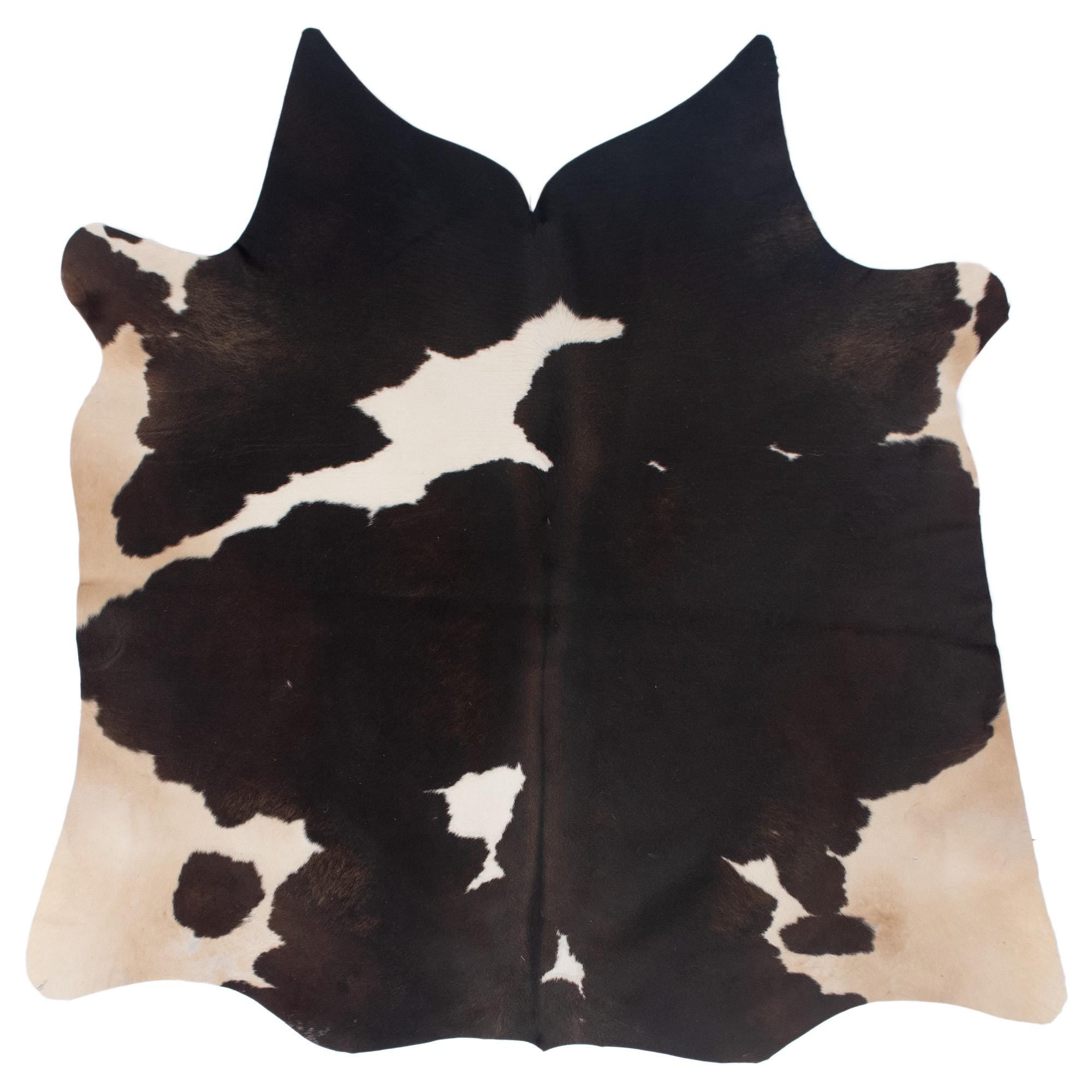 Luxury Brown & White Cowhide Rug | Hypoallergenic - Non-Slip | Large Area Rug for Bedroom Living Room | Top Quality - Free Shipping