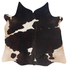 Luxury Brown & White Cowhide Rug | Hypoallergenic - Non-Slip | Large Area Rug for Bedroom Living Room | Top Quality - Free Shipping