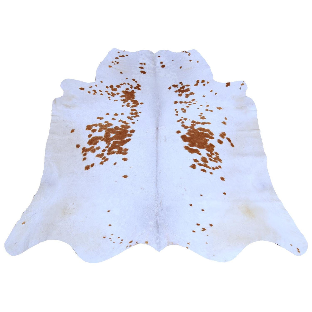 Luxurious Brown & White Cowhide Rug for Bedroom - Living Room - Hypoallergenic, Non-Slip, Non-Shedding, Top Quality, Free Shipping