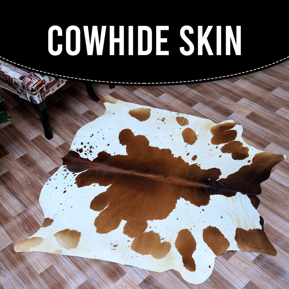 Luxury Red & White Cowhide Rug with Hypoallergenic Properties - Non-Slip Backing - Perfect for Bedroom and Living Room Decor - Free UK - Celestial Leather Limited
