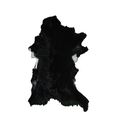 Modern Sophistication: Genuine Black & White Goat Skin Throw Rug - Hypoallergenic - Eco-Friendly - Unique Animal Skin Goathide - Non-Slip - Celestial Leather Limited