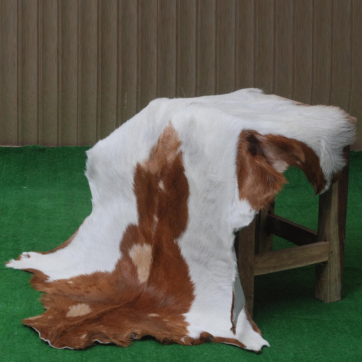 Luxury Multicolor Goat Skin Rug - Handmade from 100% Pure Goat Skin, Hypoallergenic, Non-Slip Suede Back, Sustainable Eco-Friendly Décor - Celestial Leather Limited