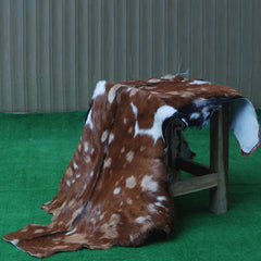 Luxurious Handmade Multicolour Goat Skin Rug - Soft, Pet-Friendly, Eco-Friendly, Non-Shedding & Unique Art Piece for Your Home - Celestial Leather Limited